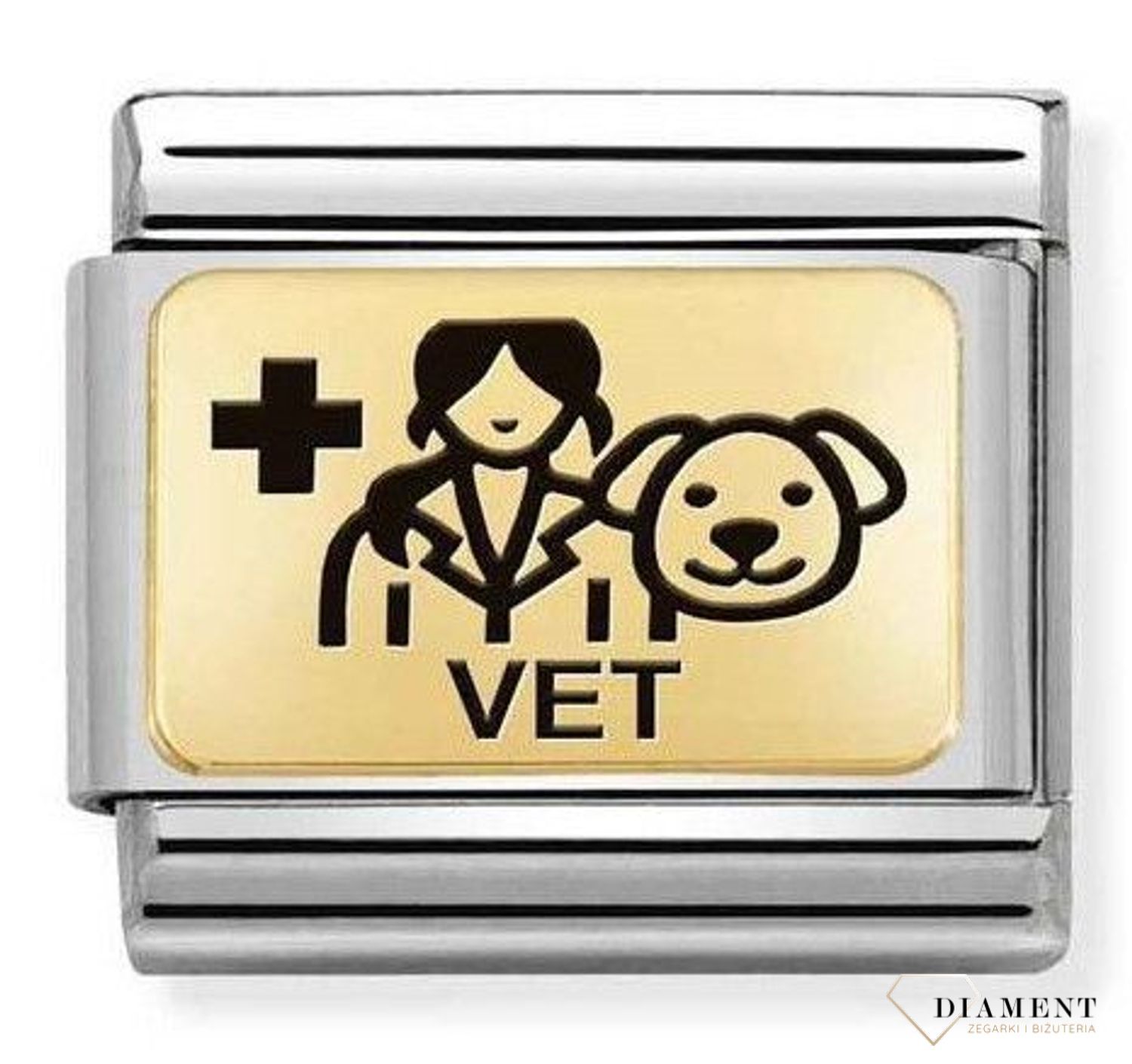 Nomination Link 18K zawieszka złoto 'Weterynarz' 030166 18 ✓ Zawieszki Nomination ✓ Wyjątkowy prezent ✓ Nomination ✓ Bransoletka Nomination ✓ Bransoletka ze stali ✓ Gwarancja najniższe.jpg